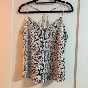 J. Crew Snakeprint Scalloped Tank - Size 8